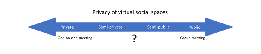 Privacy of virtual social spaces